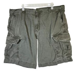 Bass Shorts‎ Men's 40 Green Cotton Cargo Pockets High-Rise Zip Fly Outdoor M873